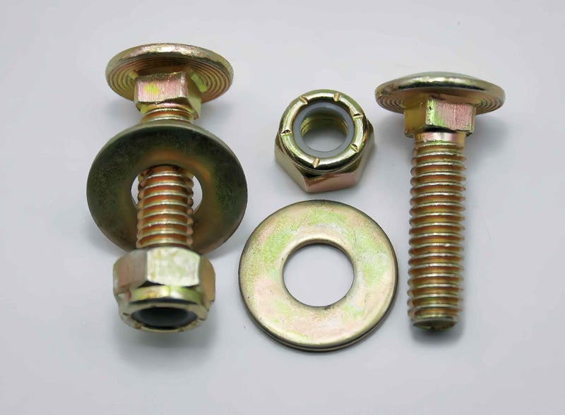 Metalsuberg 5/16" x 1-1/4" Carriage Bolt by Color Galvanization of Square Neck with Nylon Lock nut and Large Size Washer Assortment Kit,Carbon Steel,Grade 2.(8pcs Pack) - Image 4